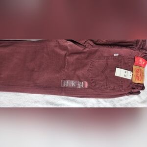 Levi's Men'sBurgundy Straight Fit Denim Jeans